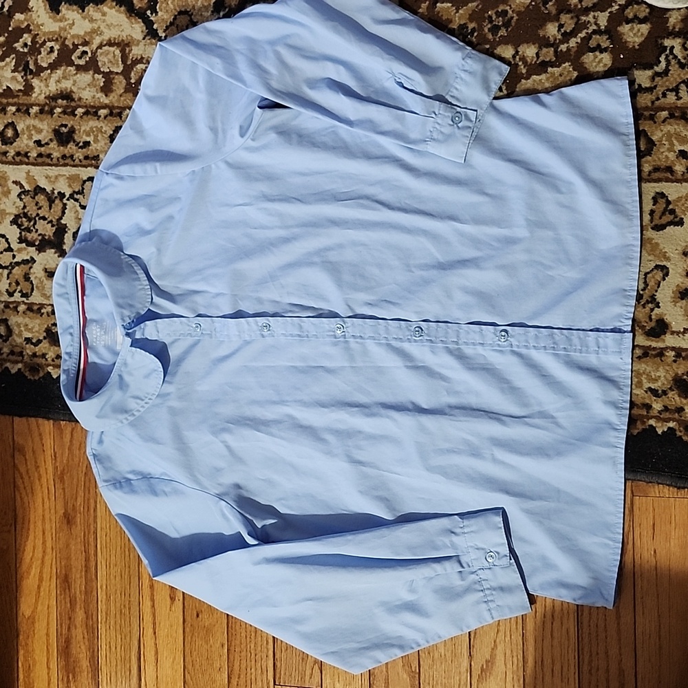 Girls Plus French Toast Uniform Blouse; 18.5, Light Blue